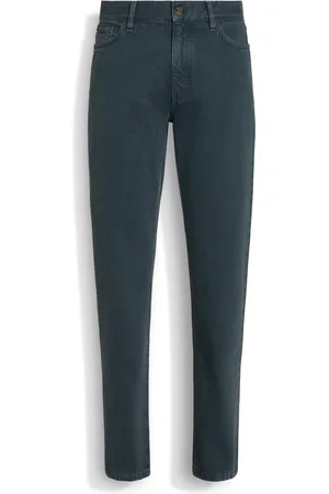 Ermenegildo Zegna Jeans Roccia in Cotone Stone Wash