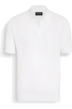Ermenegildo Zegna Polo in Premium Cotton Bianca