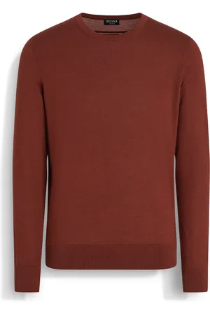 Ermenegildo Zegna Girocollo in Cashseta Rosso