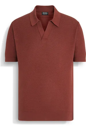 Ermenegildo Zegna Polo in Premium Cotton Rosso