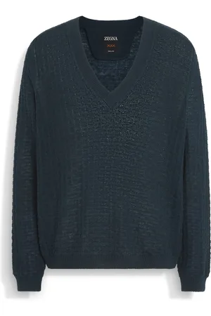 Ermenegildo Zegna Maglia con Scollo a V in Oasi Lino