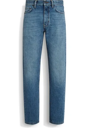 Ermenegildo Zegna Jeans Roccia in Cotone Stone Wash
