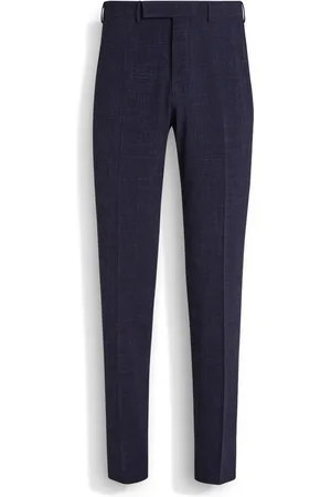Ermenegildo Zegna Pantaloni in Lana, Seta e Lino Elasticizzati Trofeo Seersucker