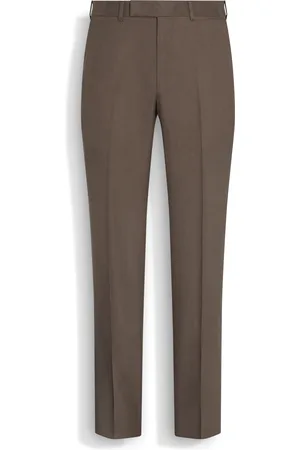 Ermenegildo Zegna Pantaloni in Oasi Lino Blue Flower