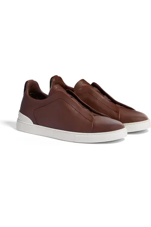 Ermenegildo Zegna Sneaker Triple Stitch SECONDSKIN Marroni