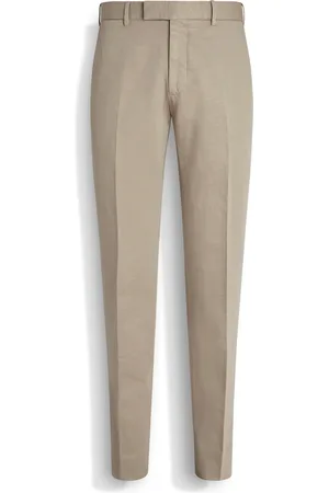 Ermenegildo Zegna Pantaloni in Cotone e Lino Summer Chino