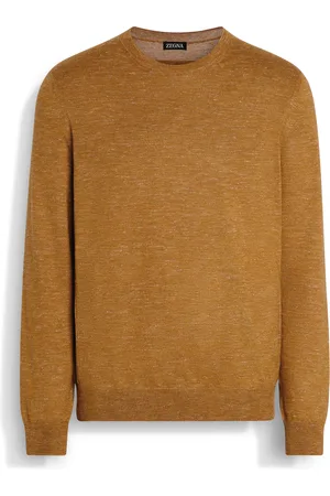 Ermenegildo Zegna Girocollo in Seta Cashmere e Lino