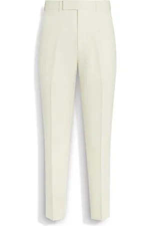 Ermenegildo Zegna Pantaloni in Oasi Lino Bianchi