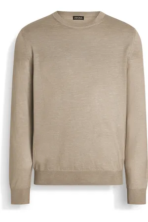 Ermenegildo Zegna Girocollo in Seta Cashmere e Lino
