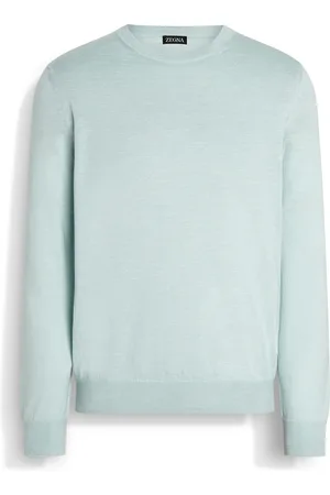 Ermenegildo Zegna Girocollo in Seta Cashmere e Lino