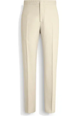 Ermenegildo Zegna Pantaloni in Oasi Lino Bianchi