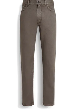 Ermenegildo Zegna Jeans Roccia in Cotone e Lino Elasticizzato
