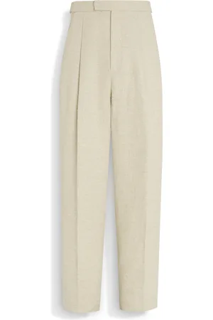 Ermenegildo Zegna Pantaloni in Blend di Lino e Seta